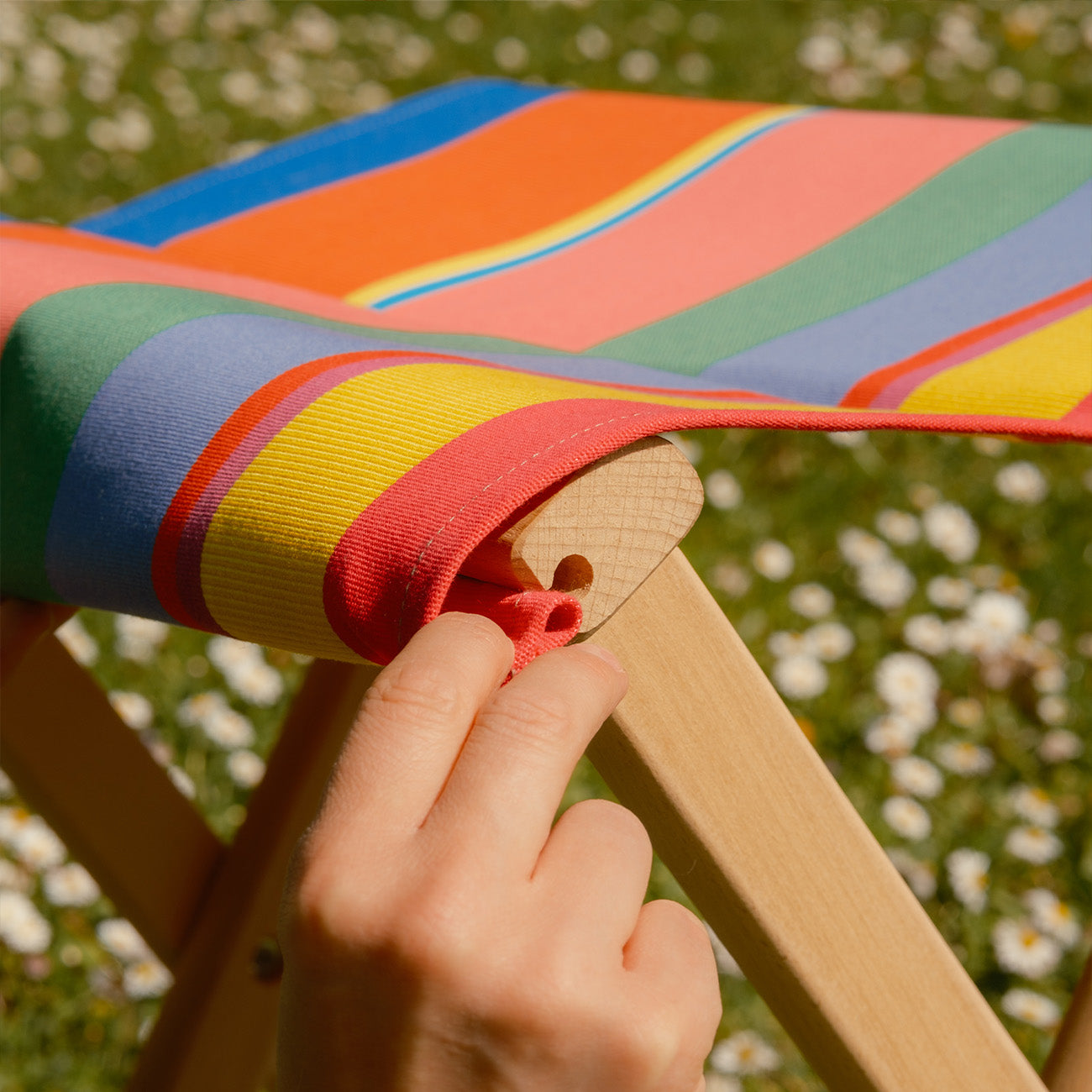 Campinghocker Holz klappbar