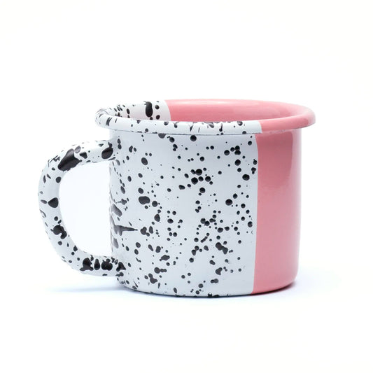 Emaille Becher Camping Pink