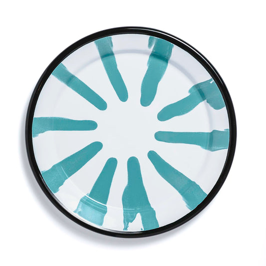 Emaille Teller Color Türkis Campinggeschirr