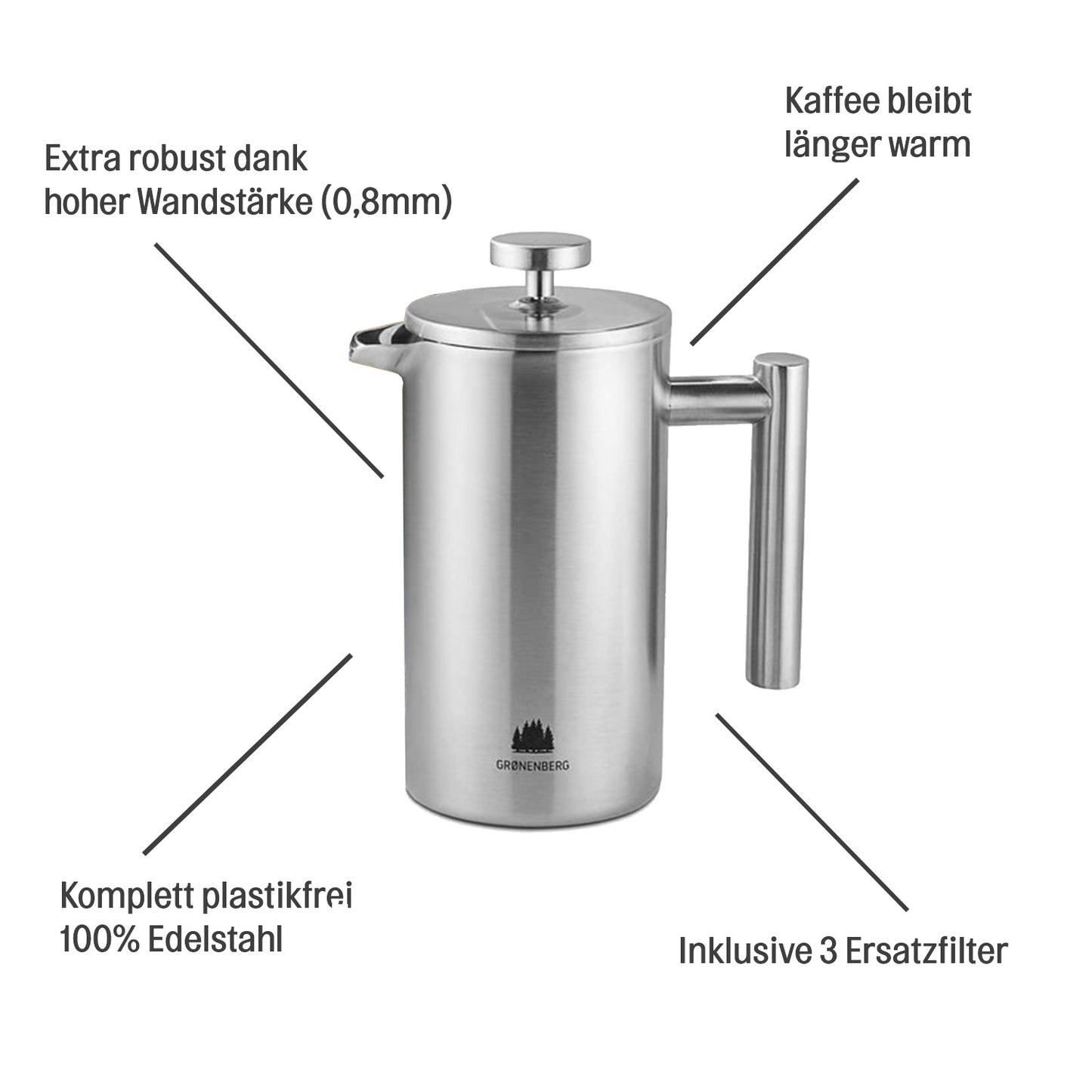 Edelstahl French Press