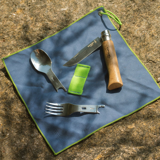 Opinel Reisebesteck Wandern to go Besteck, Picnic Set mit Etui