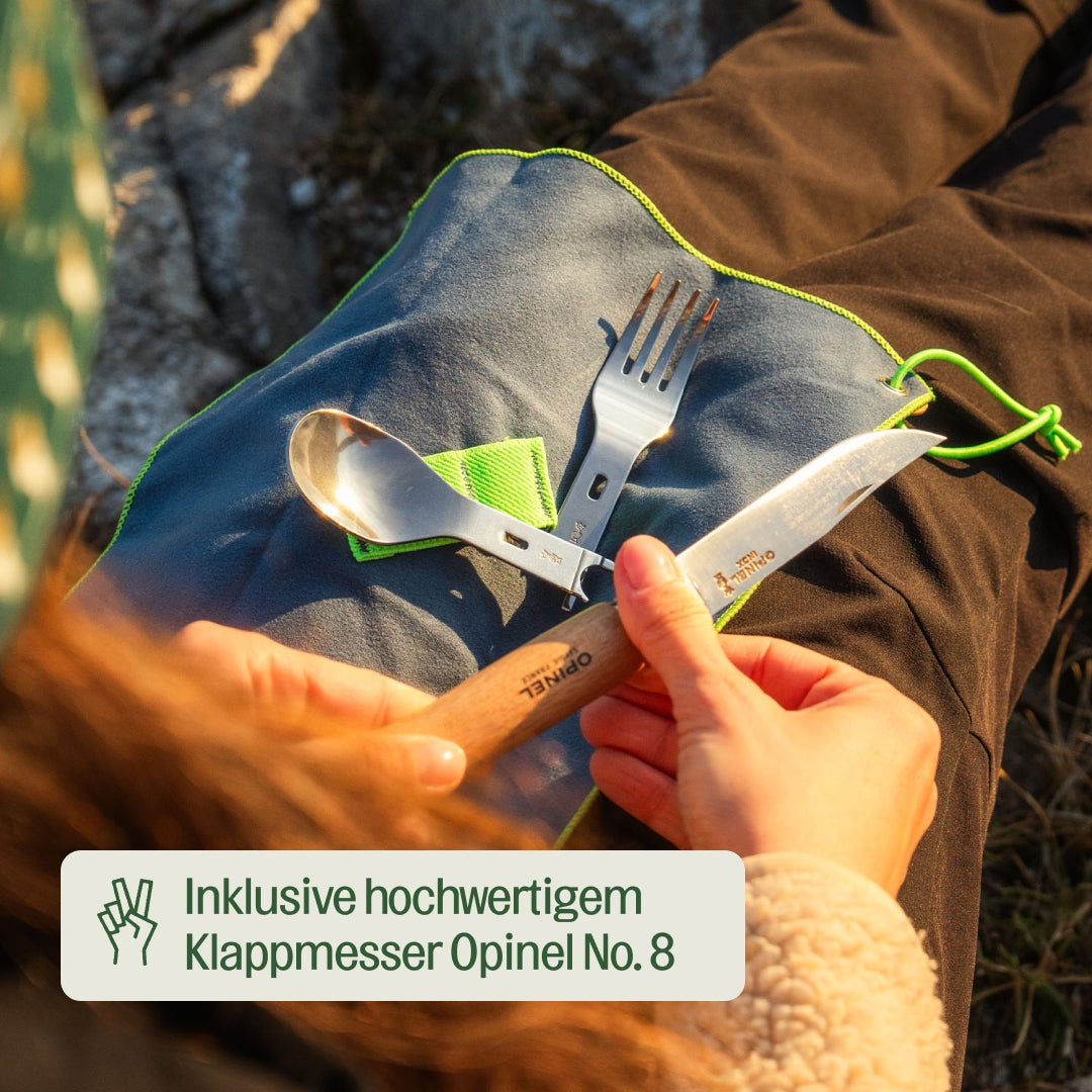 Opinel Picnic Set Outdoor Besteck mit Etui
