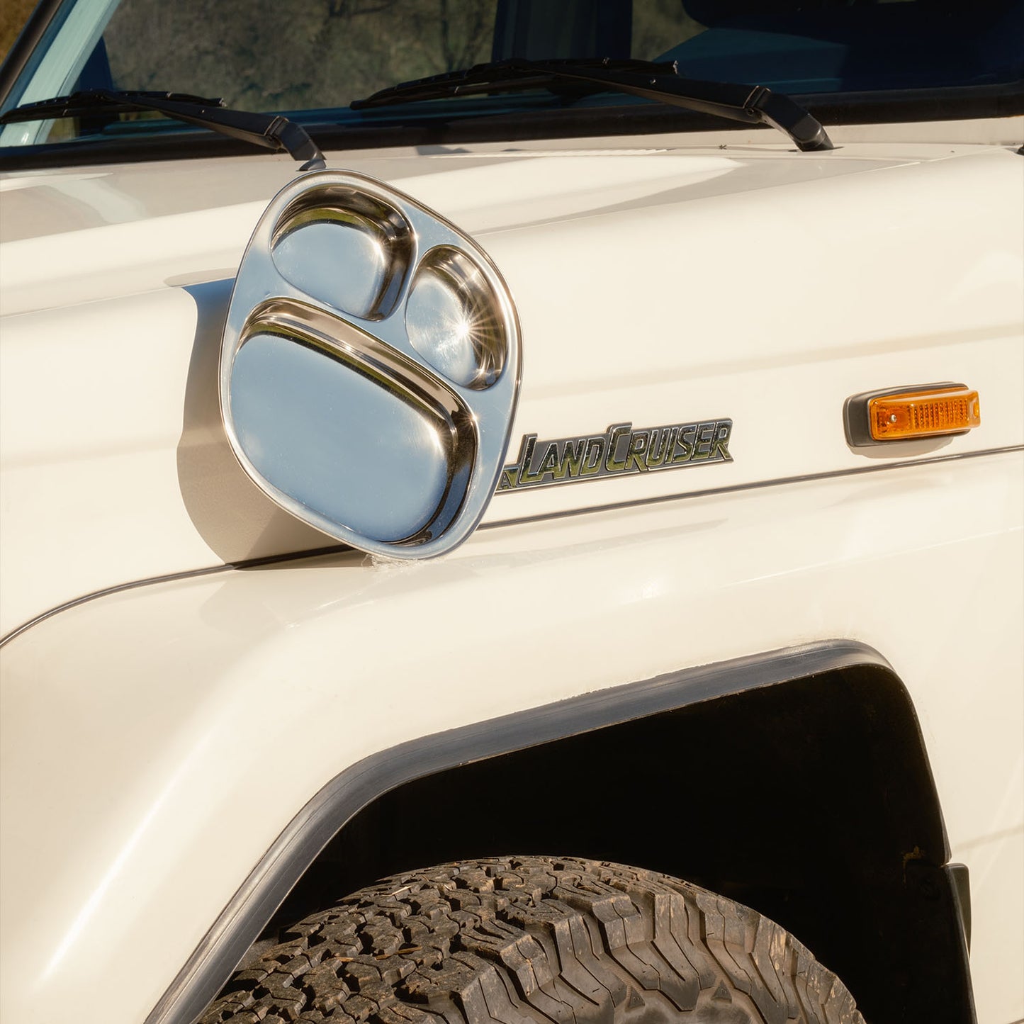 Edelstahlteller indisch mit 3 Fächern