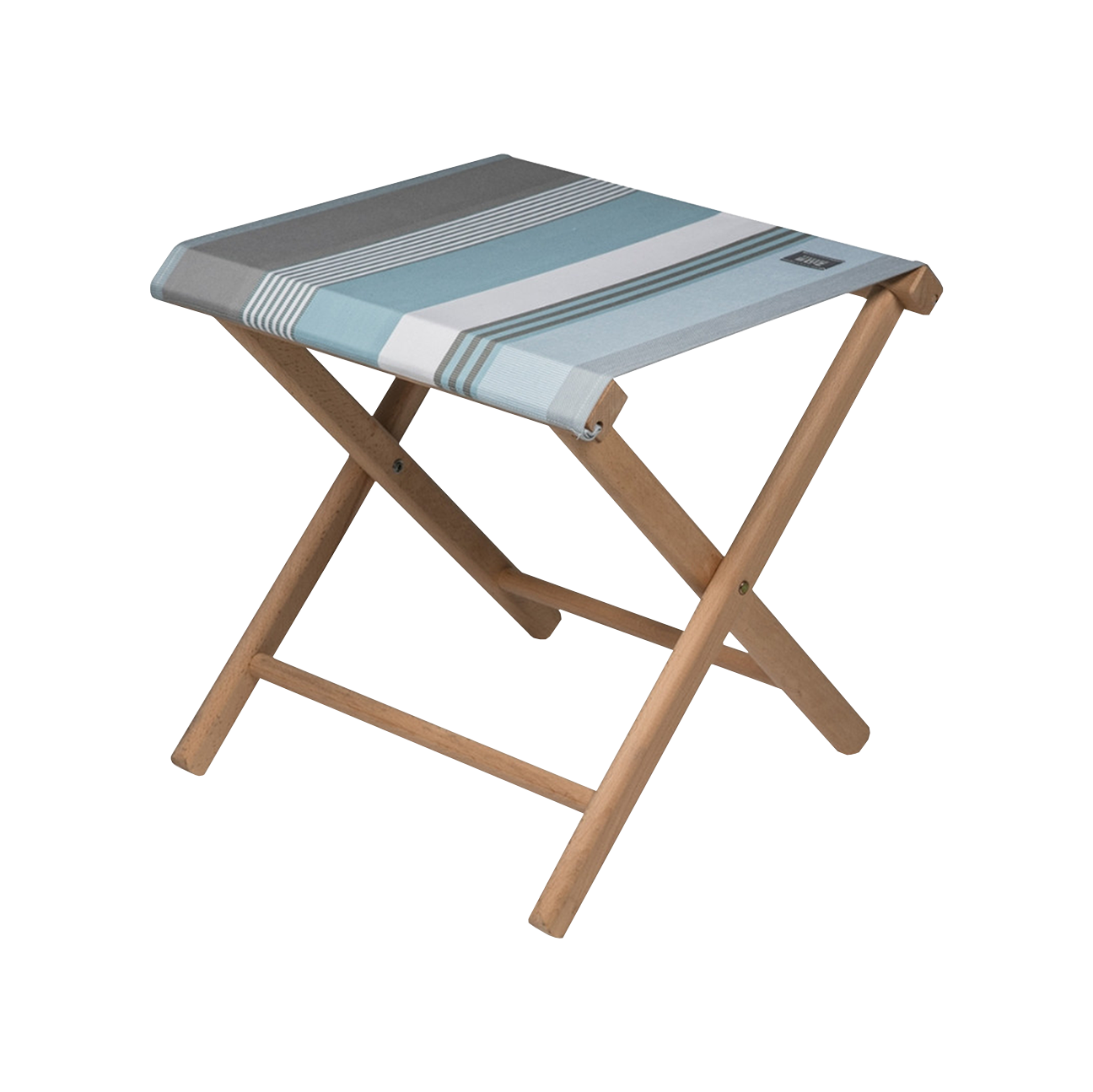 Klapphocker Camping aus Holz mit Baumwollbezug