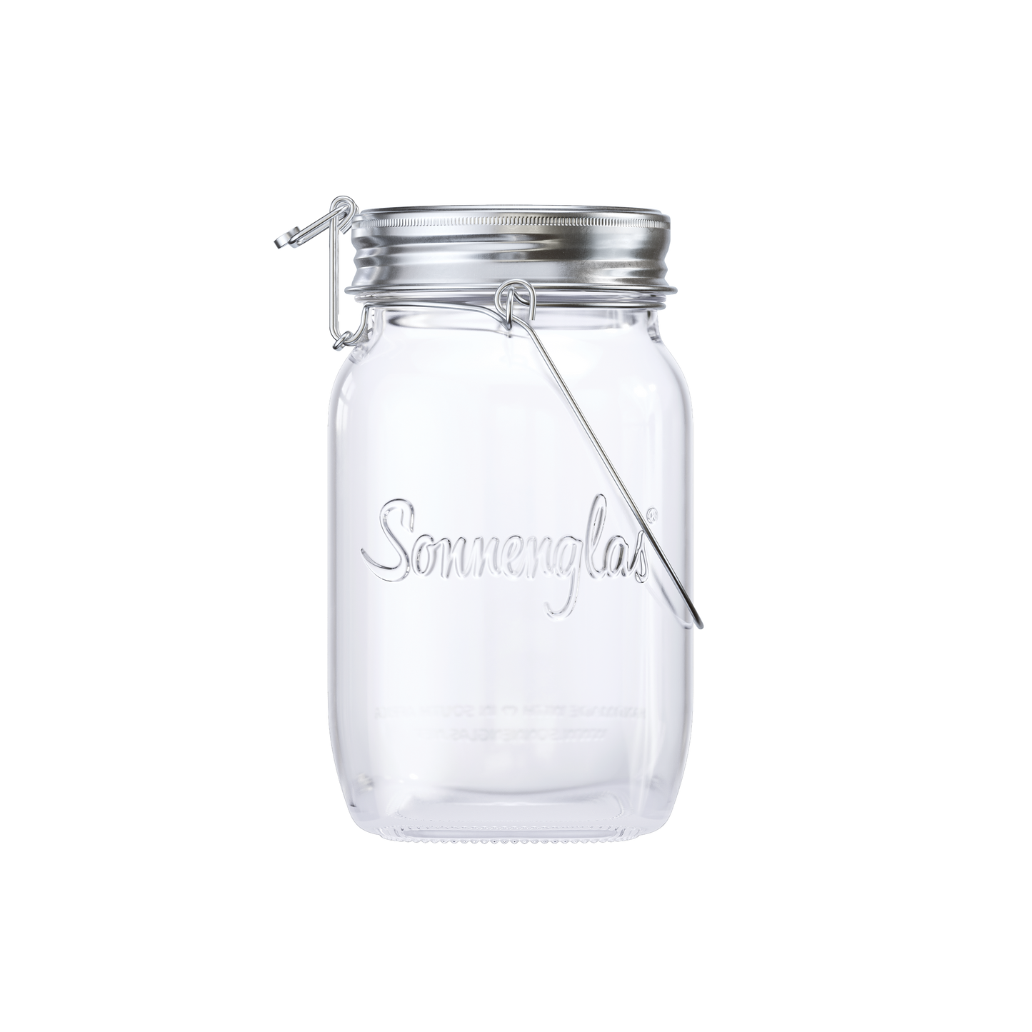 sonnenglas solarleuchte solanga aus glas und edelstahl in der 1 liter version hergestellt in südafrika suntoy solar jar