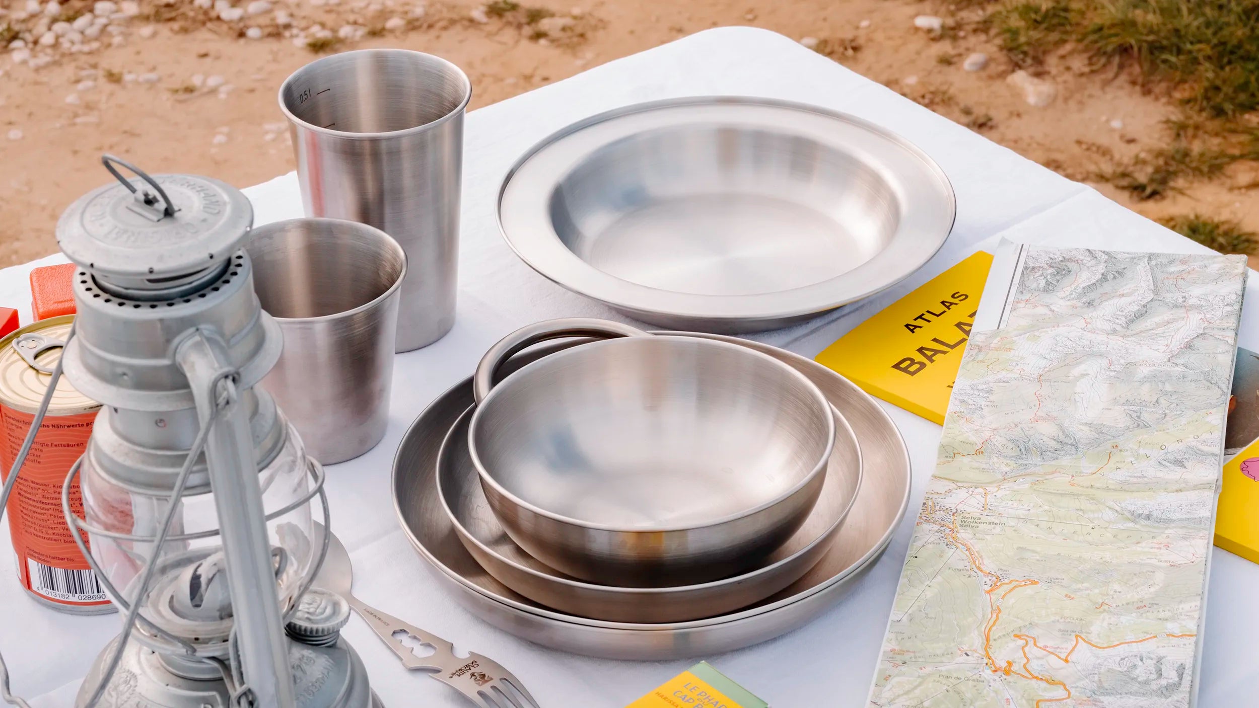 Edelstahl Campinggeschirr Tatonka, Edelstahlteller, Outdoorgeschirr Edelstahl