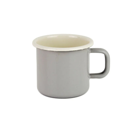 Emaille Becher grau