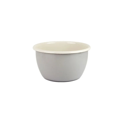 Emaille Schüssel grau-beige