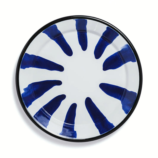 Emaille Teller Color Blau Campinggeschirr 