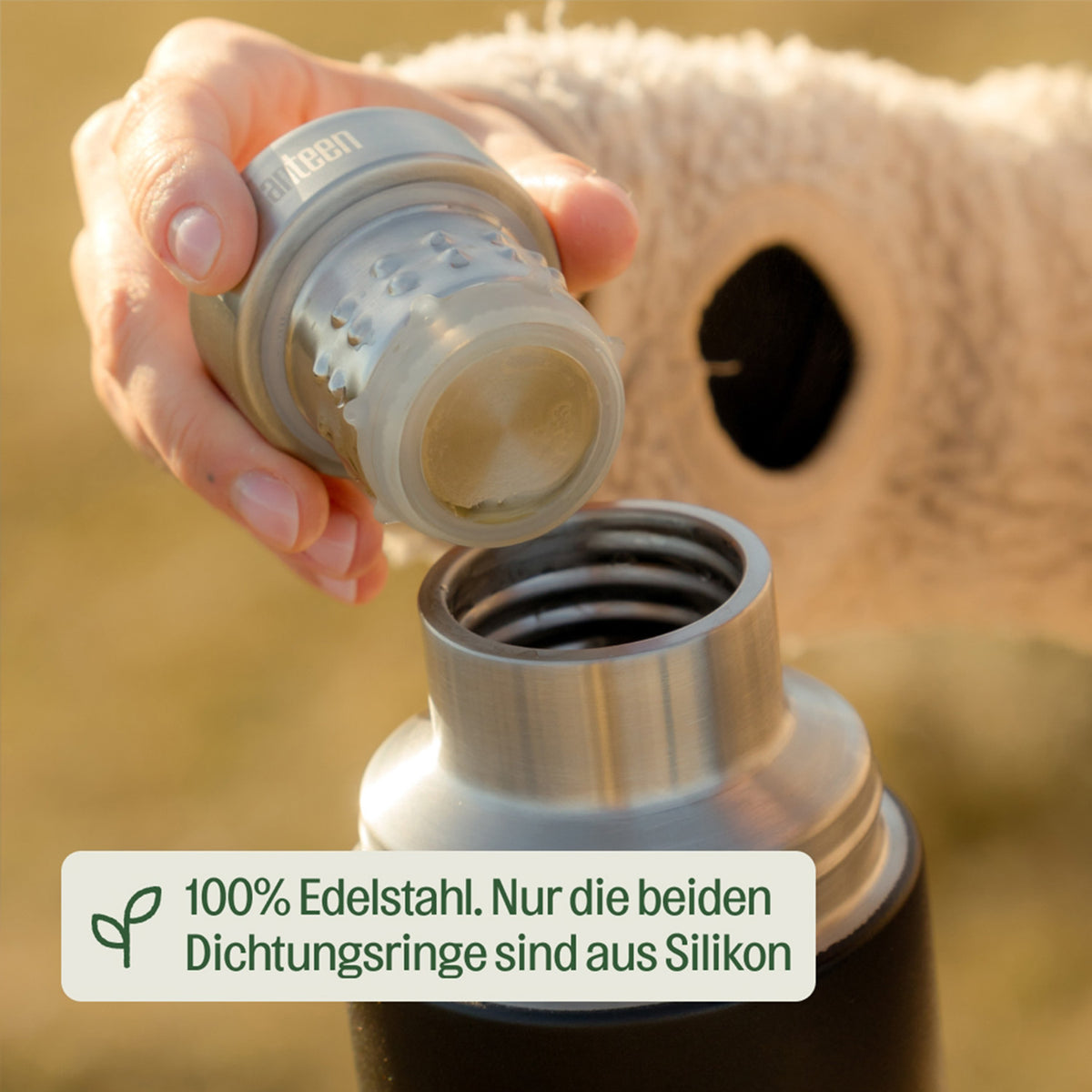 Thermoskanne Edelstahl mit Becher Klean Kanteen TKPro 750ml – ethicamper