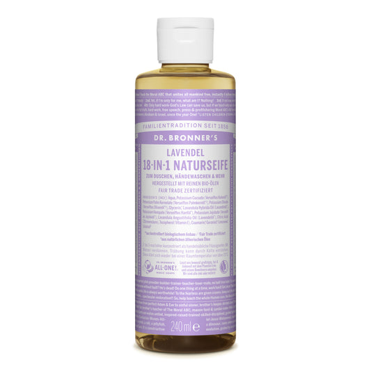 dr. bronners naturseife 18 in 1 lavendel 240ml