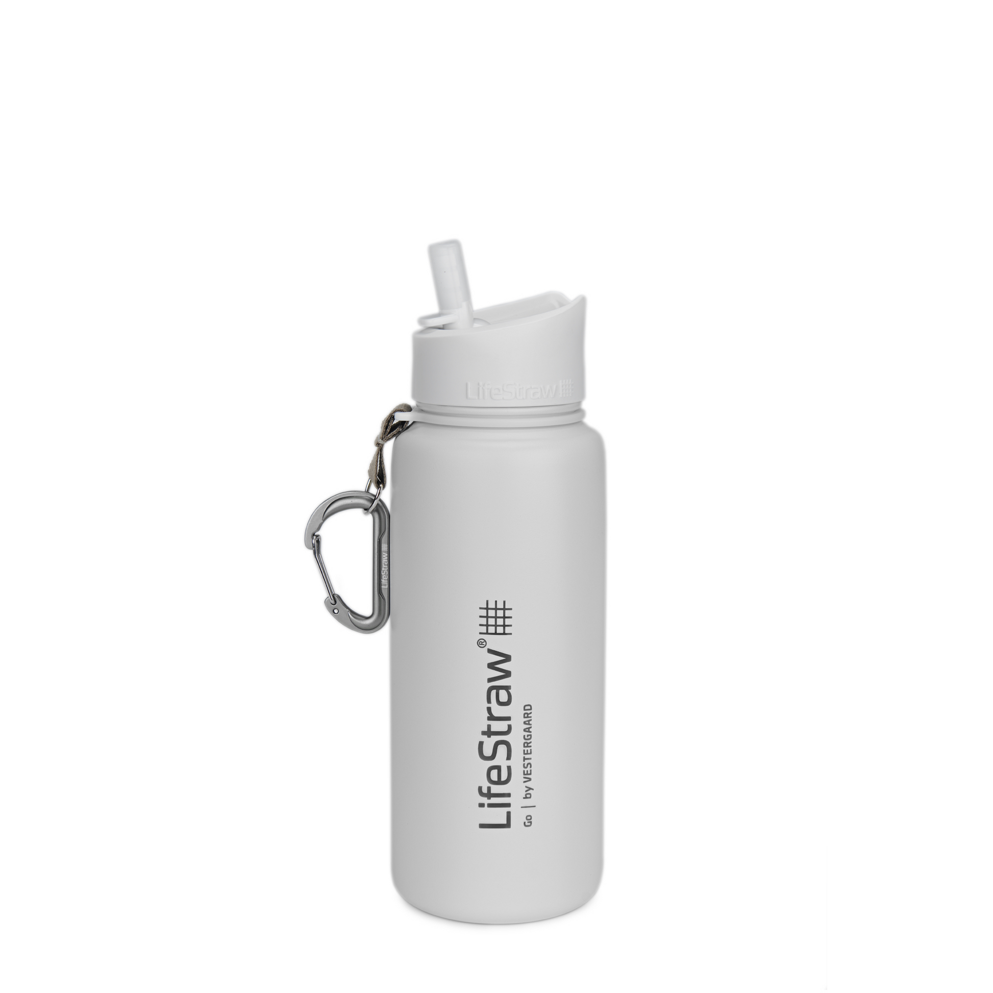 lifestraw go stainless steel vakuum isolierte wasserflasche aus edelstahl mit wasserfilter in weiß