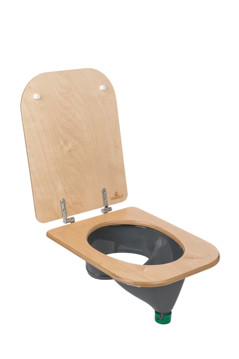 trobolo trenntoiletten einsatz in grau und toilettensitz aus erlenholz