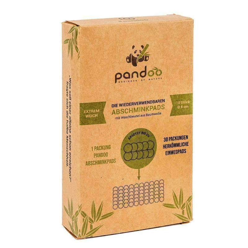 verpackung von pandoo wiederverwendbaren abschminkpads
